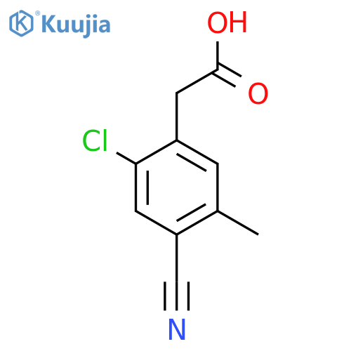 2-Chloro-4-cyano-5-methylphenylacetic acid structure