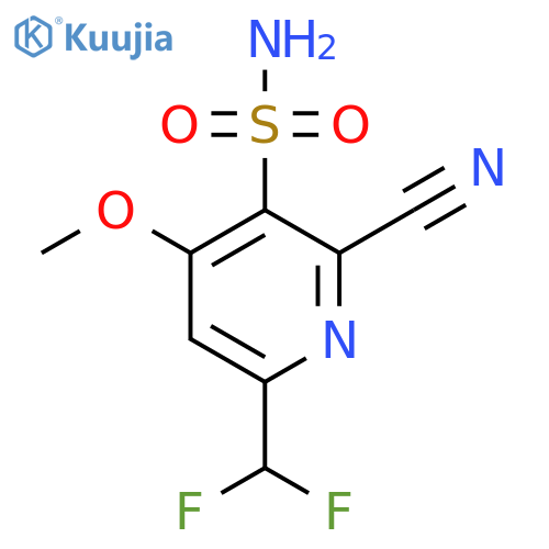 2-Cyano-6-(difluoromethyl)-4-methoxypyridine-3-sulfonamide structure