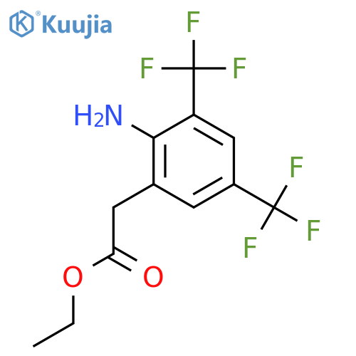 Ethyl 2-amino-3,5-bis(trifluoromethyl)phenylacetate structure