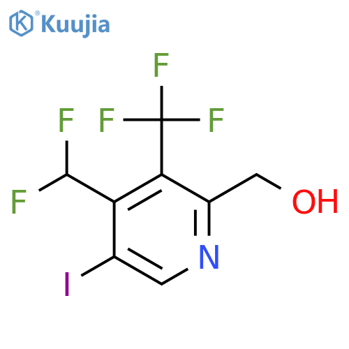 4-(Difluoromethyl)-5-iodo-3-(trifluoromethyl)pyridine-2-methanol structure