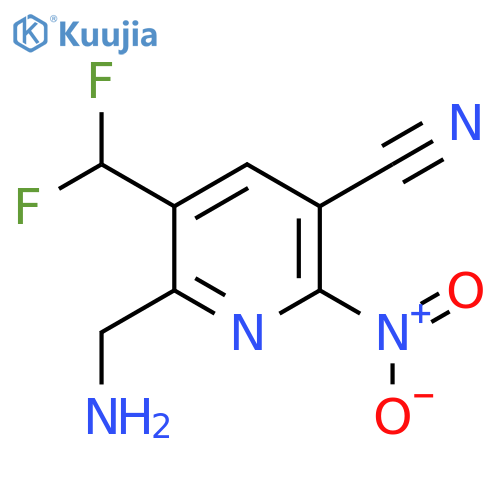 2-(Aminomethyl)-5-cyano-3-(difluoromethyl)-6-nitropyridine structure