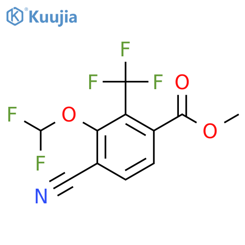 Methyl 4-cyano-3-difluoromethoxy-2-(trifluoromethyl)benzoate structure