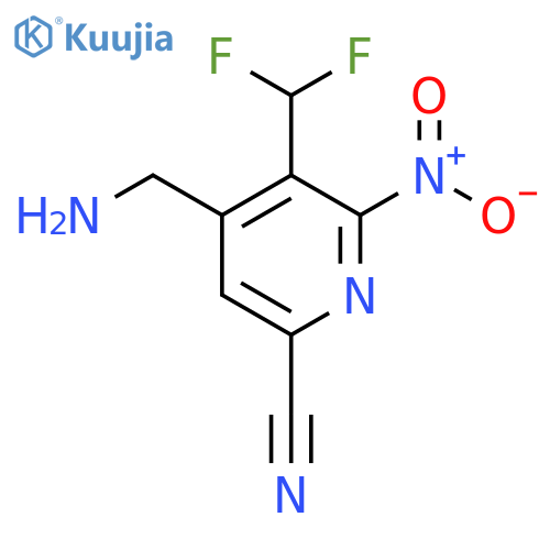 4-(Aminomethyl)-6-cyano-3-(difluoromethyl)-2-nitropyridine structure