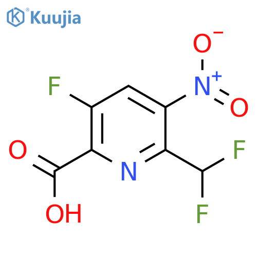 2-(Difluoromethyl)-5-fluoro-3-nitropyridine-6-carboxylic acid structure