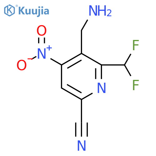 3-(Aminomethyl)-6-cyano-2-(difluoromethyl)-4-nitropyridine structure