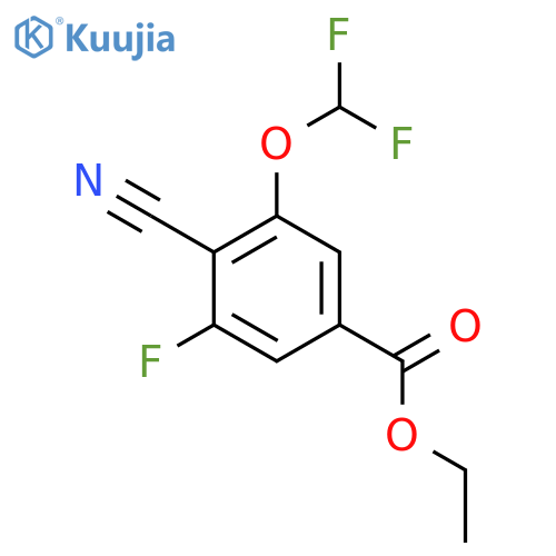 Ethyl 4-cyano-3-difluoromethoxy-5-fluorobenzoate structure