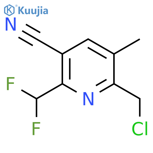 2-(Chloromethyl)-5-cyano-6-(difluoromethyl)-3-methylpyridine structure