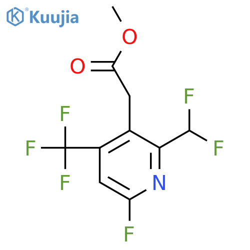 Methyl 2-(difluoromethyl)-6-fluoro-4-(trifluoromethyl)pyridine-3-acetate structure