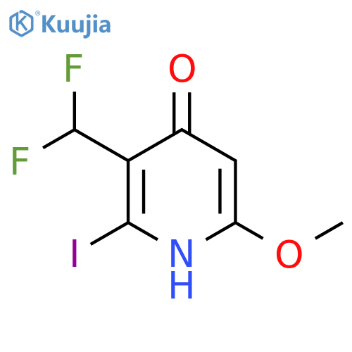 3-(Difluoromethyl)-4-hydroxy-2-iodo-6-methoxypyridine structure