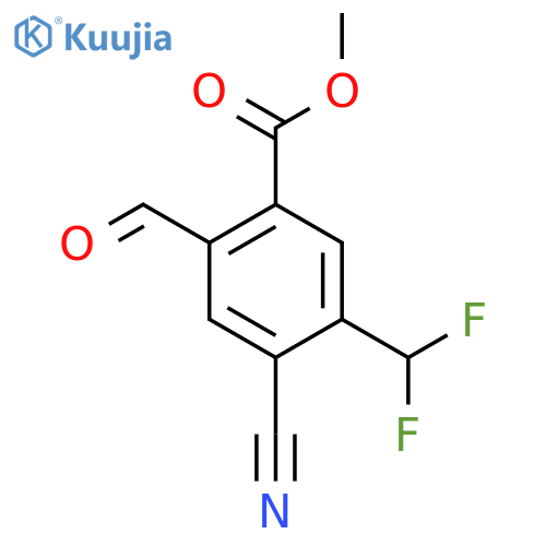 Methyl 4-cyano-5-difluoromethyl-2-formylbenzoate structure
