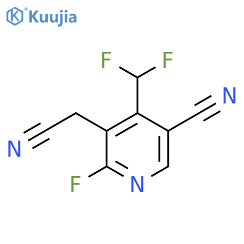 5-Cyano-4-(difluoromethyl)-2-fluoropyridine-3-acetonitrile structure