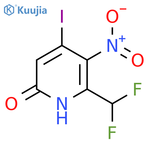2-(Difluoromethyl)-6-hydroxy-4-iodo-3-nitropyridine structure