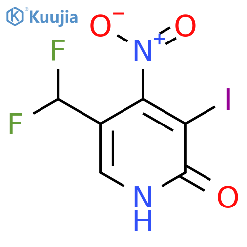 5-(Difluoromethyl)-2-hydroxy-3-iodo-4-nitropyridine structure