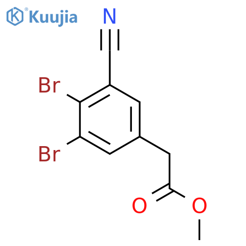 Methyl 3-cyano-4,5-dibromophenylacetate structure