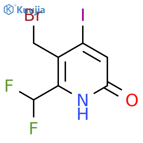 3-(Bromomethyl)-2-(difluoromethyl)-6-hydroxy-4-iodopyridine structure