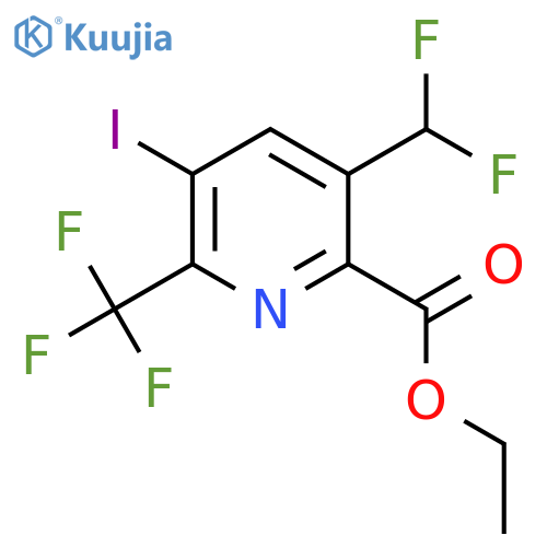 Ethyl 3-(difluoromethyl)-5-iodo-6-(trifluoromethyl)pyridine-2-carboxylate structure