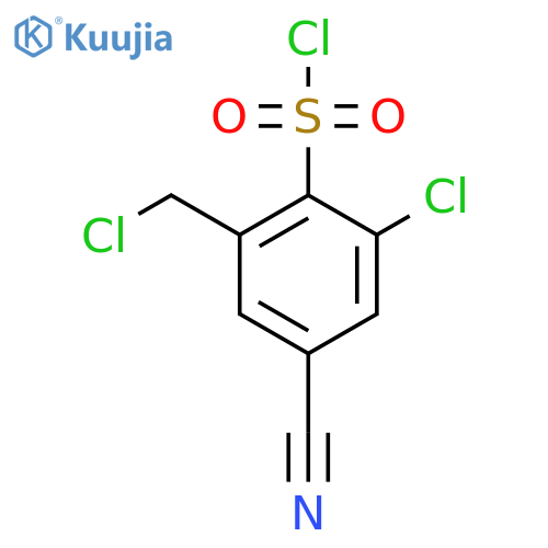 2-Chloro-6-chloromethyl-4-cyanobenzenesulfonyl chloride structure