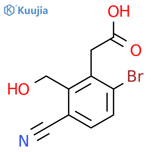 6-Bromo-3-cyano-2-(hydroxymethyl)phenylacetic acid structure