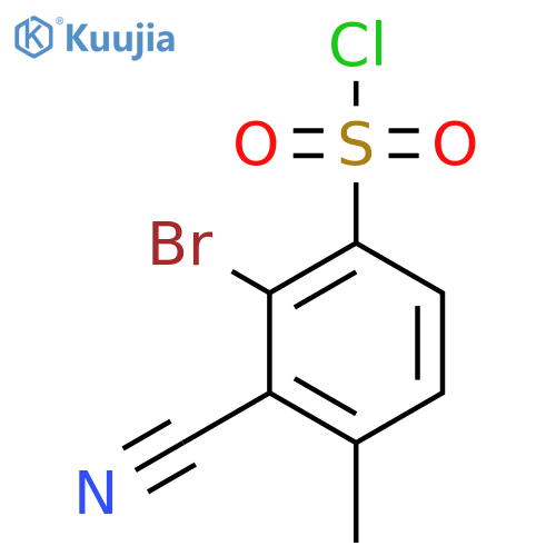 2-Bromo-3-cyano-4-methylbenzenesulfonyl chloride structure