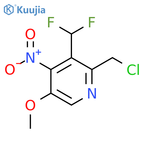 2-(Chloromethyl)-3-(difluoromethyl)-5-methoxy-4-nitropyridine structure