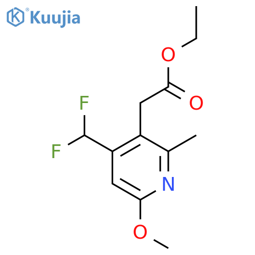 Ethyl 4-(difluoromethyl)-6-methoxy-2-methylpyridine-3-acetate structure