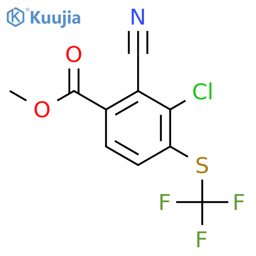 Methyl 3-chloro-2-cyano-4-(trifluoromethylthio)benzoate structure