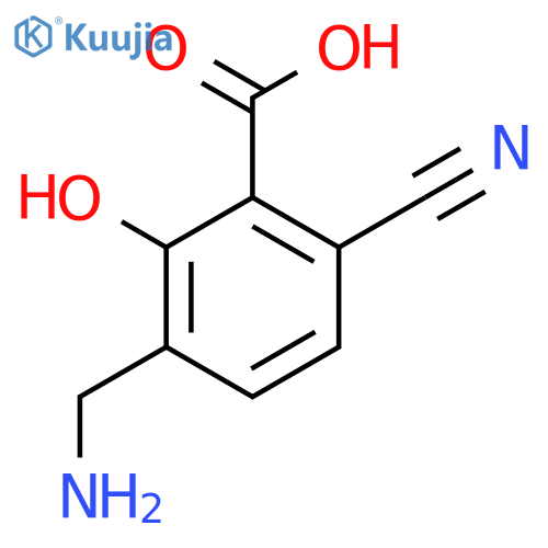 3-Aminomethyl-6-cyano-2-hydroxybenzoic acid structure