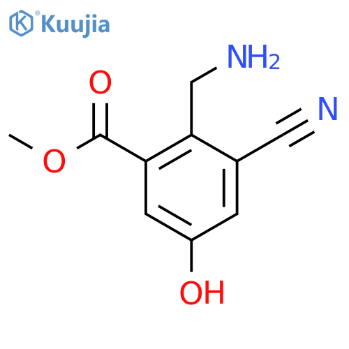 Methyl 2-aminomethyl-3-cyano-5-hydroxybenzoate structure