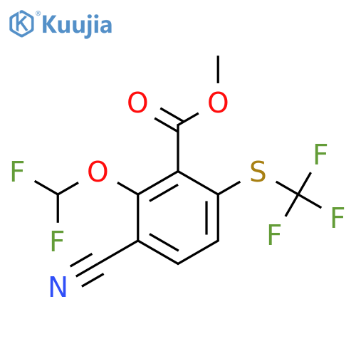 Methyl 3-cyano-2-difluoromethoxy-6-(trifluoromethylthio)benzoate structure