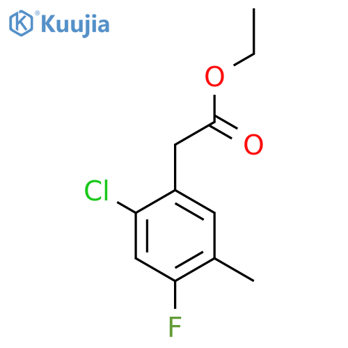 Ethyl 2-chloro-4-fluoro-5-methylphenylacetate structure
