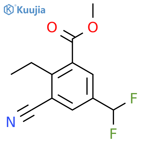 Methyl 3-cyano-5-difluoromethyl-2-ethylbenzoate structure