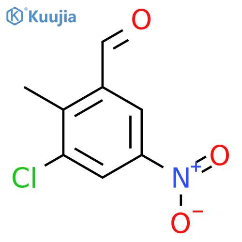 3-Chloro-2-methyl-5-nitrobenzaldehyde structure