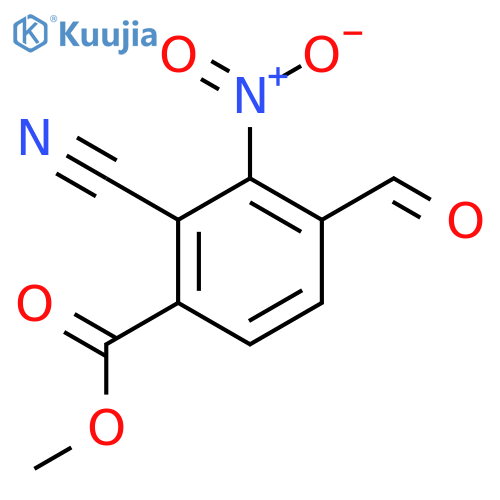 Methyl 2-cyano-4-formyl-3-nitrobenzoate structure