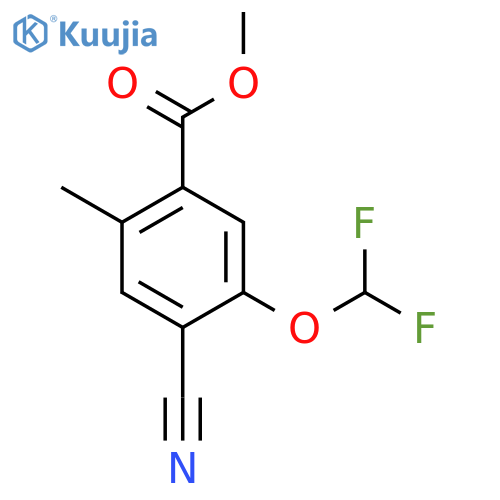 Methyl 4-cyano-5-difluoromethoxy-2-methylbenzoate structure