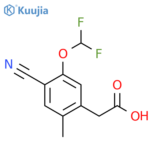 4-Cyano-5-difluoromethoxy-2-methylphenylacetic acid structure