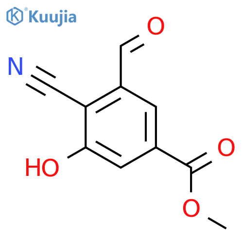 Methyl 4-cyano-3-formyl-5-hydroxybenzoate structure