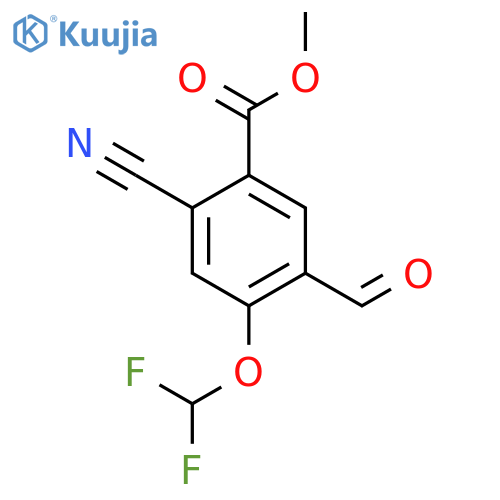 Methyl 2-cyano-4-difluoromethoxy-5-formylbenzoate structure