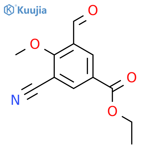 Ethyl 3-cyano-5-formyl-4-methoxybenzoate structure