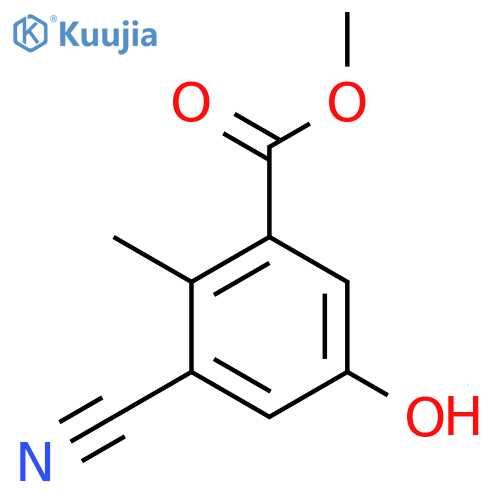 Methyl 3-cyano-5-hydroxy-2-methylbenzoate structure
