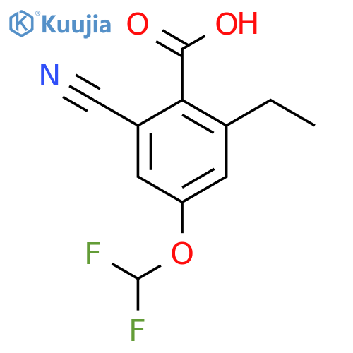 2-Cyano-4-difluoromethoxy-6-ethylbenzoic acid structure