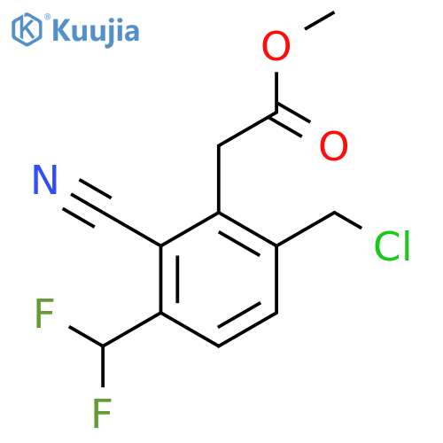 Methyl 6-chloromethyl-2-cyano-3-(difluoromethyl)phenylacetate structure