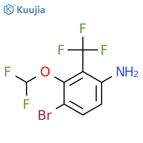 4-Bromo-3-difluoromethoxy-2-(trifluoromethyl)aniline structure
