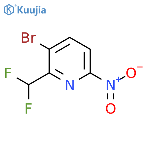 3-Bromo-2-difluoromethyl-6-nitropyridine structure