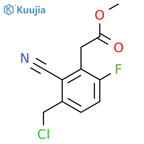 Methyl 3-chloromethyl-2-cyano-6-fluorophenylacetate structure