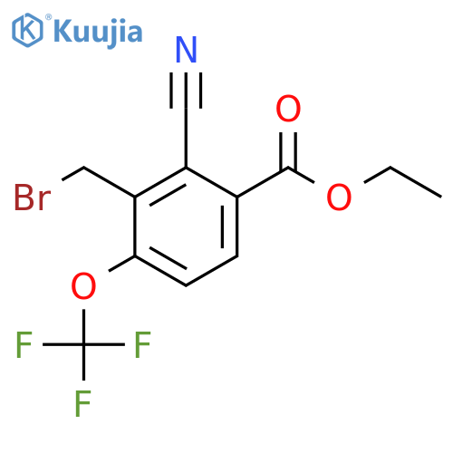 Ethyl 3-bromomethyl-2-cyano-4-(trifluoromethoxy)benzoate structure