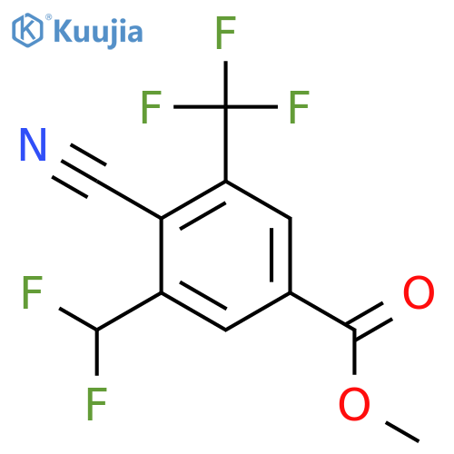 Methyl 4-cyano-3-difluoromethyl-5-(trifluoromethyl)benzoate structure