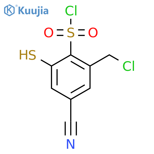 2-Chloromethyl-4-cyano-6-mercaptobenzenesulfonyl chloride structure