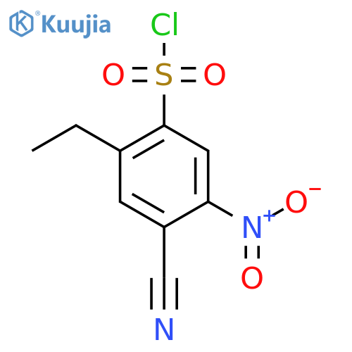 4-Cyano-2-ethyl-5-nitrobenzenesulfonyl chloride structure