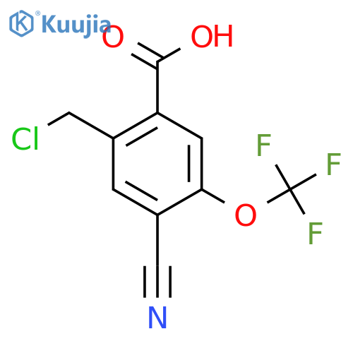 2-Chloromethyl-4-cyano-5-(trifluoromethoxy)benzoic acid structure