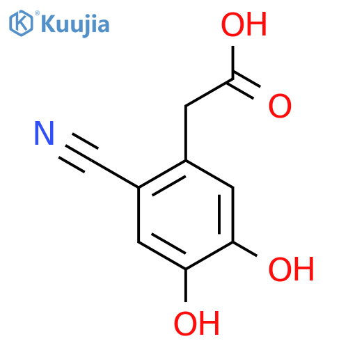2-Cyano-4,5-dihydroxyphenylacetic acid structure